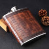 فلاسک استیل جیبی (Hip Flask) با روکش چرمی مدل 255 میلی لیتر (9oz)
