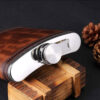 فلاسک استیل جیبی (Hip Flask) با روکش چرمی مدل 255 میلی لیتر (9oz)