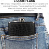فلاسک استیل جیبی (Hip Flask) با روکش چرمی مدل 255 میلی لیتر (9oz)